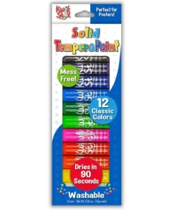 Kwik Stix Wshbl Solid Tempera Paint - 12 Clrs